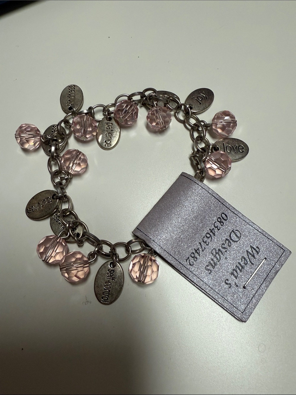 WREN'S Designs Pink Crystal Charm Bracelet